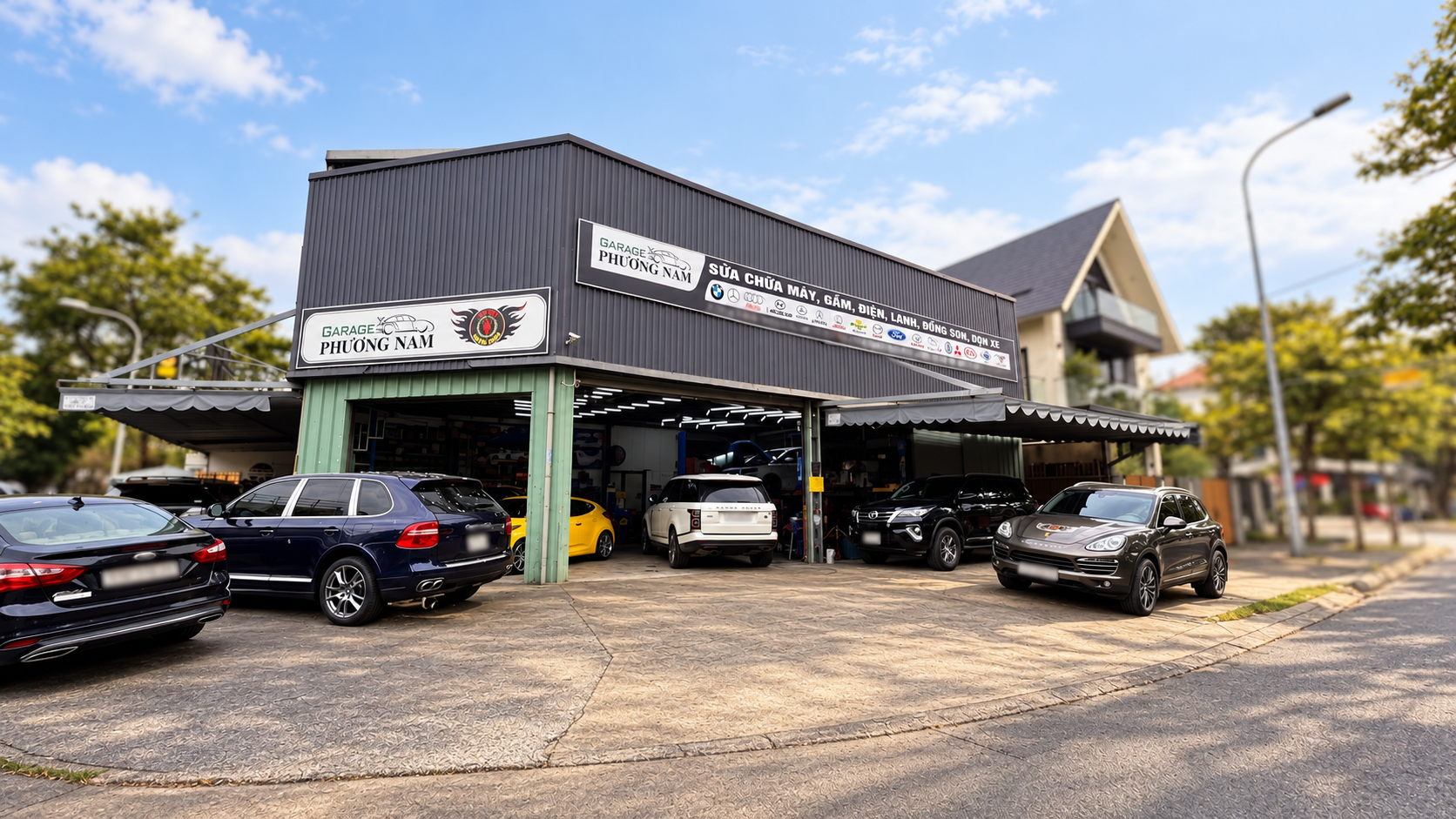 Mặt tiền Garage Phương Nam